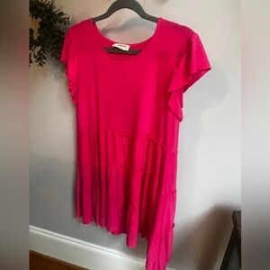 EUC Zenana ruffled shirt.